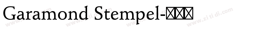 Garamond Stempel字体转换